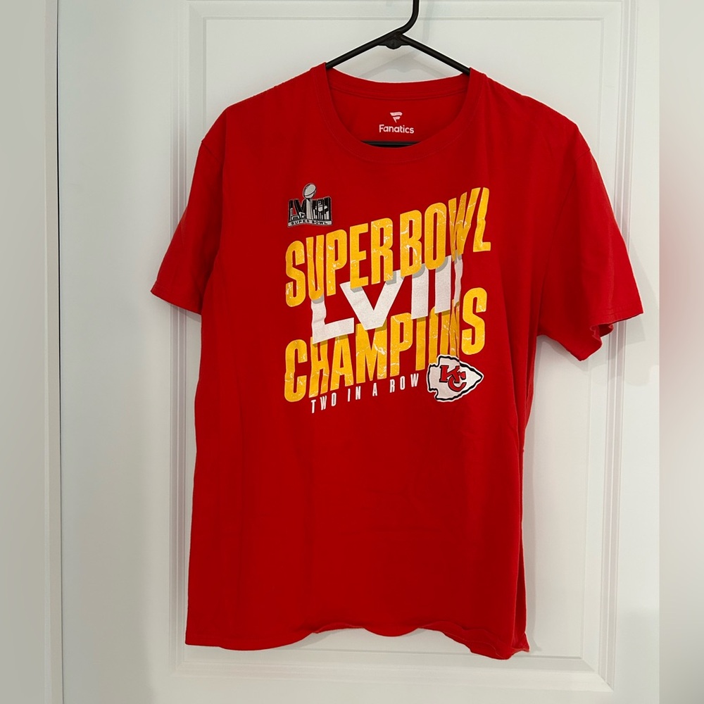 Fanatics Red Super Bowl LVII Kansas City Chiefs Champions Tee